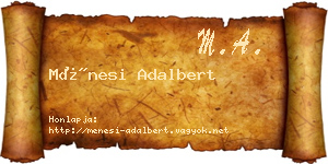 Ménesi Adalbert névjegykártya